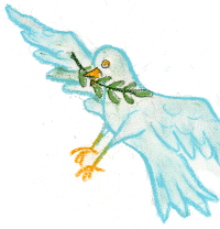 dessin médiumnique de colombe 