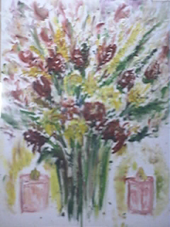 Bouquet composé Les fleurs représentent la médiumnité